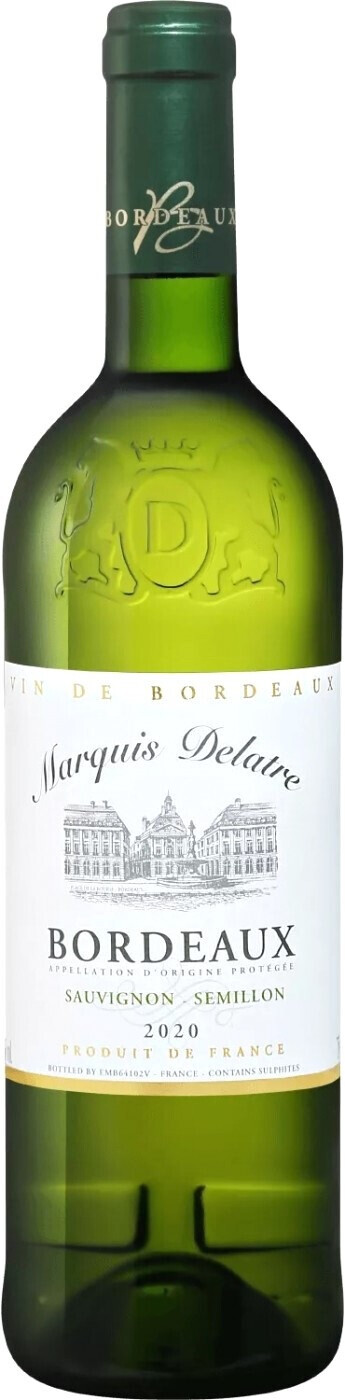 Вино Marquis Delatre Sauvignon-Semillon, Bordeaux AOC, 2020