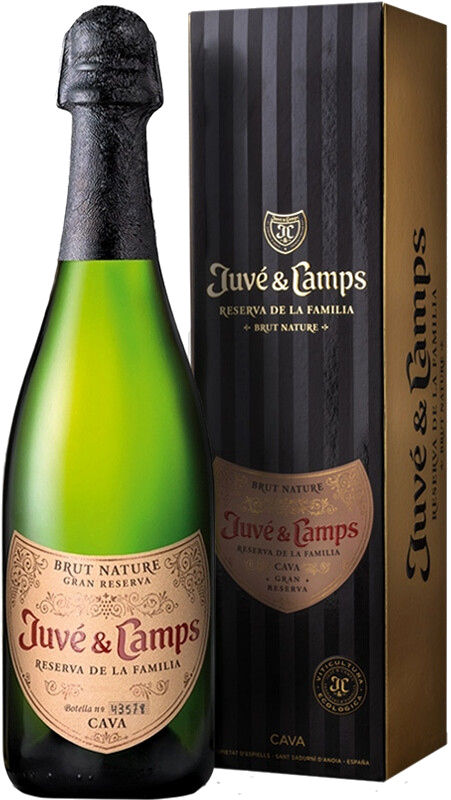 Игристое вино Juve y Camps, Cava Reserva de la Familia Gran Reserva Brut Nature, 2017, gift box