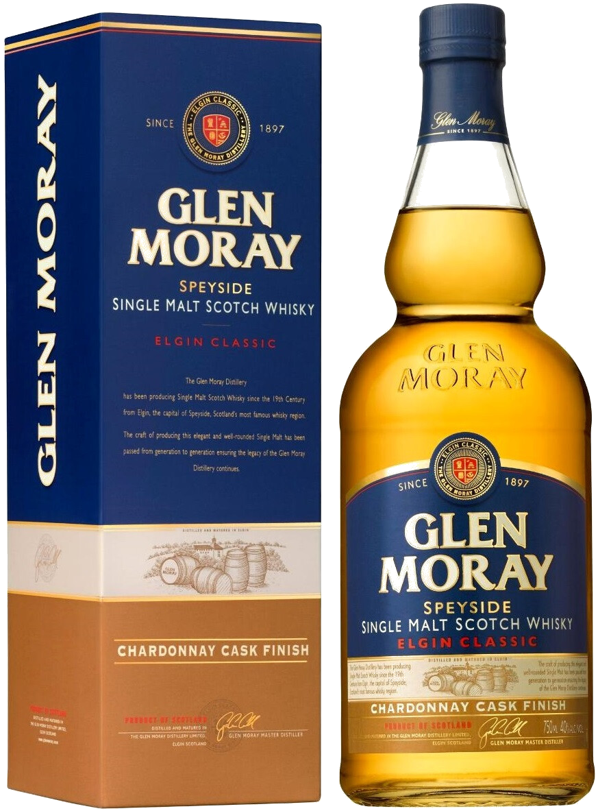 Виски Glen Moray Elgin Classic Chardonnay Cask Finish, gift box, 0.7 л