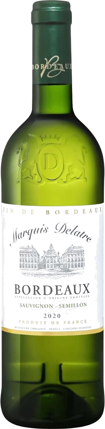 Вино Marquis Delatre Sauvignon-Semillon, Bordeaux AOC, 2020