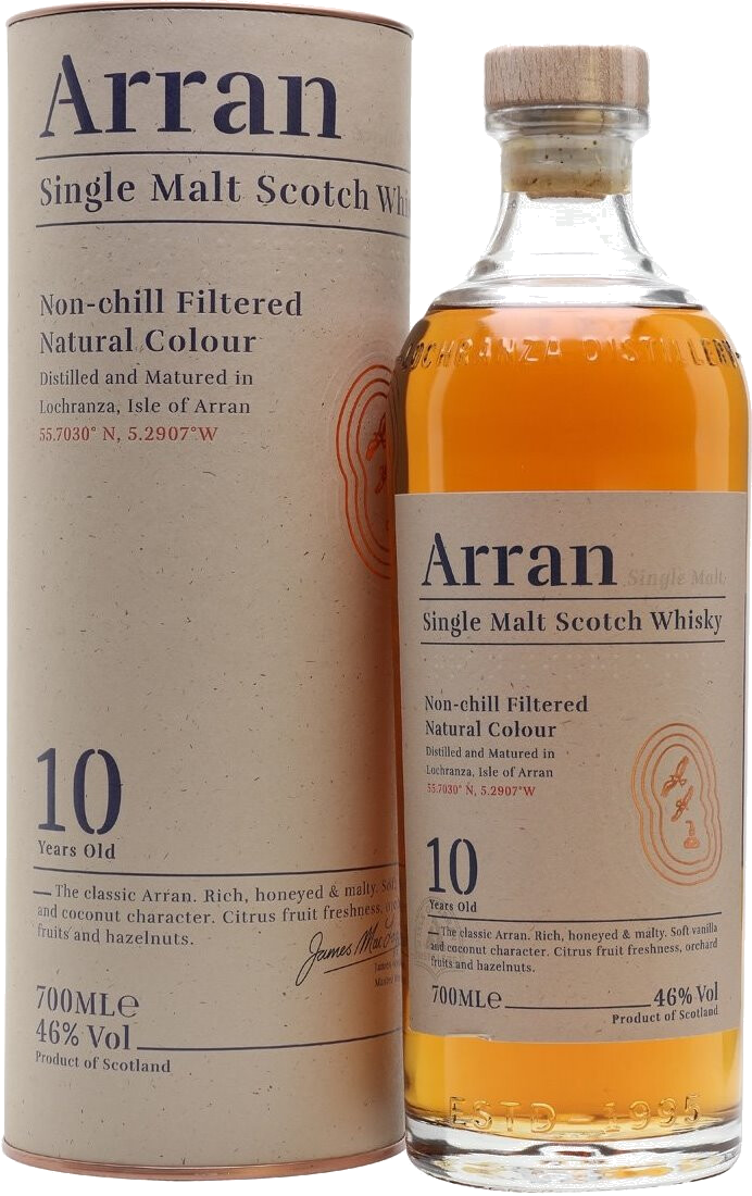 Виски Arran 10 years, in tube, 0.7 л