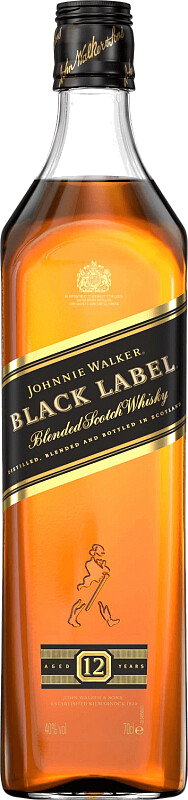 Виски Black Label, gift box with glass