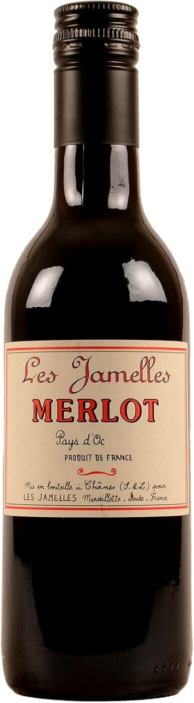 Вино Les Jamelles, Merlot, Pays d′Oc IGP, 2019, 250 мл