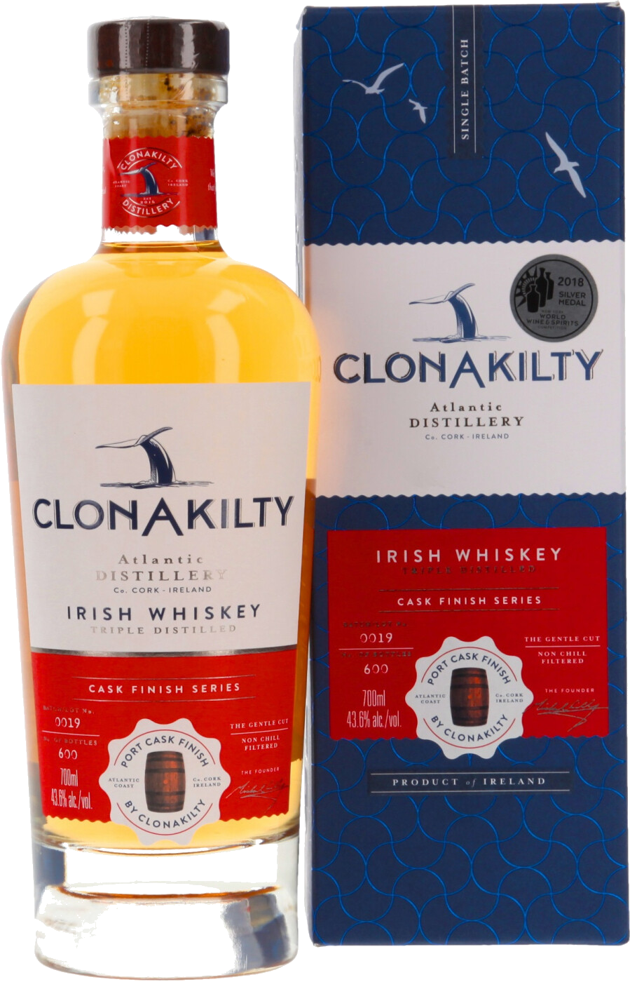 Виски Clonakilty Port Cask Finish, gift box, 0.7 л