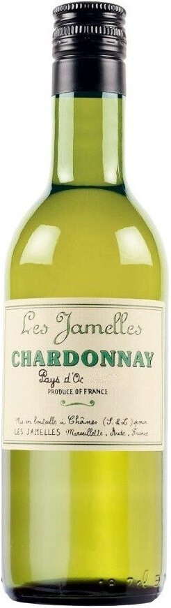 Вино Les Jamelles, Chardonnay, Pays d′Oc IGP, 2019, 250 мл