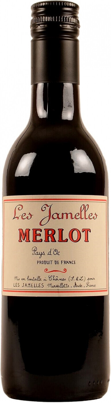 Вино Les Jamelles, Merlot, Pays d′Oc IGP, 2019, 250 мл