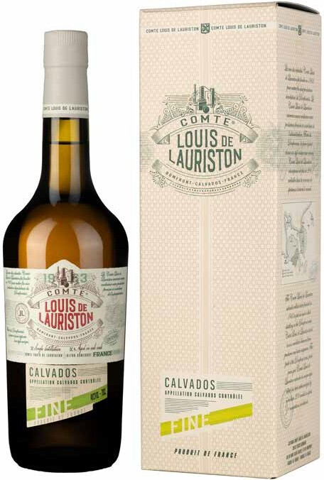 Кальвадос Comte Louis de Lauriston Fine, Calvados AOC, gift box, 0.7 л