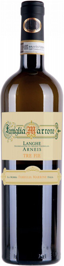 Вино Famiglia Marrone, Tre Fie Langhe DOC Arneis, 2019