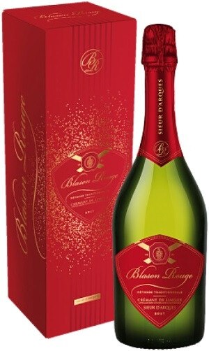 Игристое вино Sieur d′Arques, Blason Rouge Cremant Brut, Limoux AOC, gift box