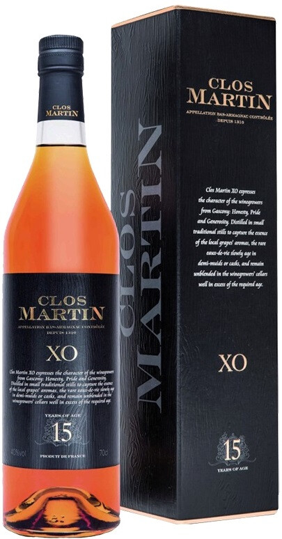 Арманьяк Clos Martin XO 15 years old, gift box, 0.7 л